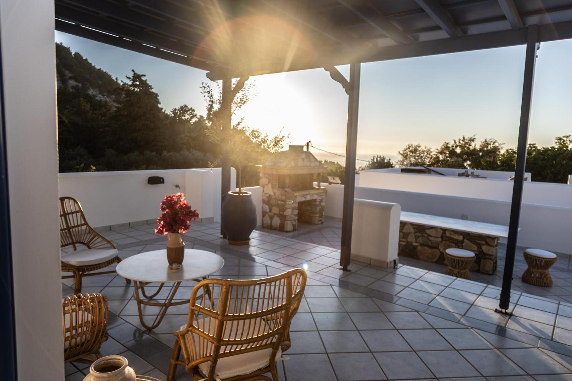 Lagoudi Zia Giannis & Maria Sunset Houseヴィラ エクステリア 写真
